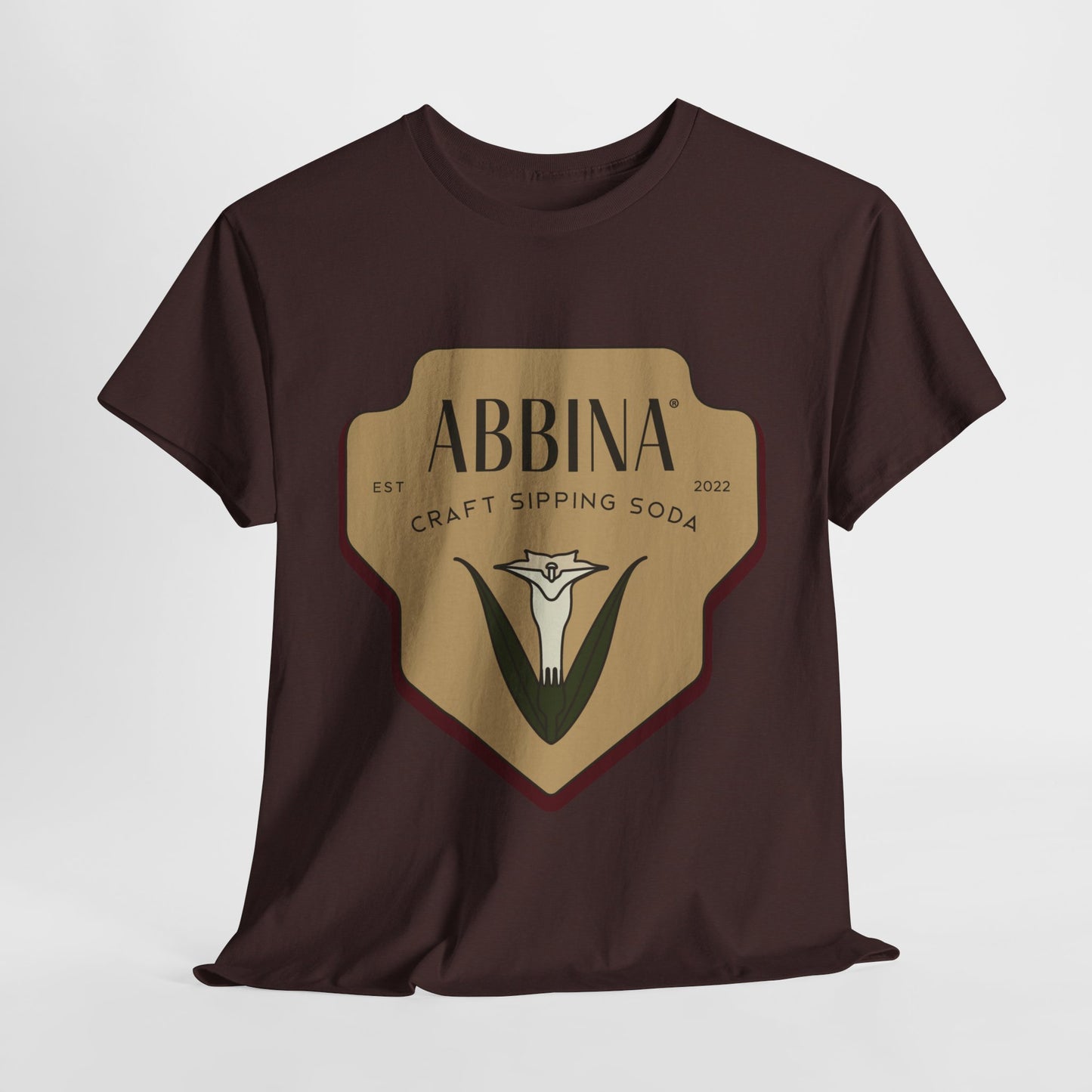 Abbina Crest Logo Garment-Dyed T-shirt