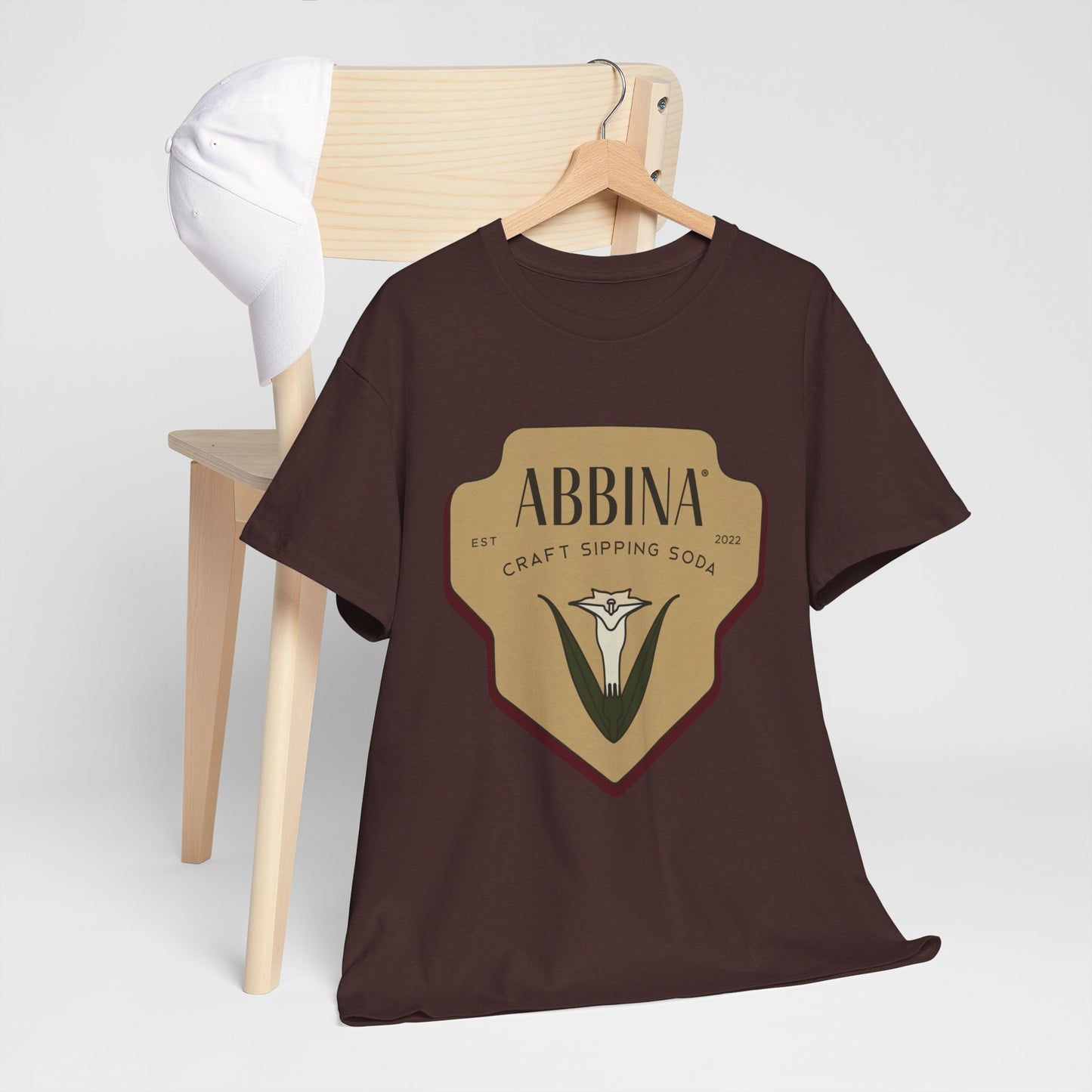 Abbina Crest Logo Garment-Dyed T-shirt